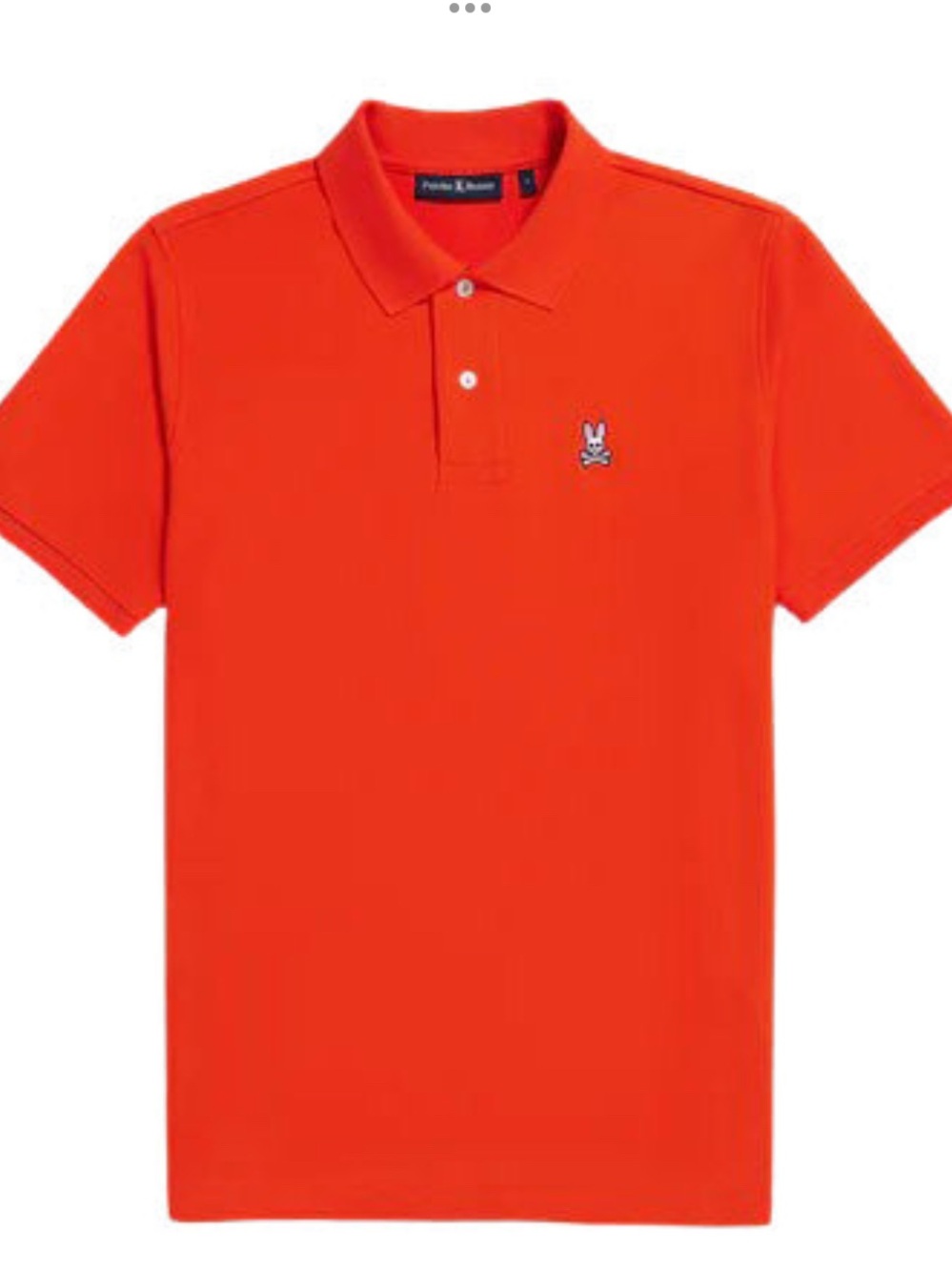 Psycho Bunny Orange Short Sleeve Polo with Embroidered Logo